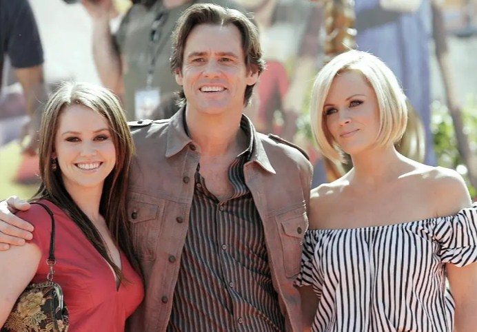 Jim Carrey With His Daughter And Ex-Girlfriend Jenny McCarthy 