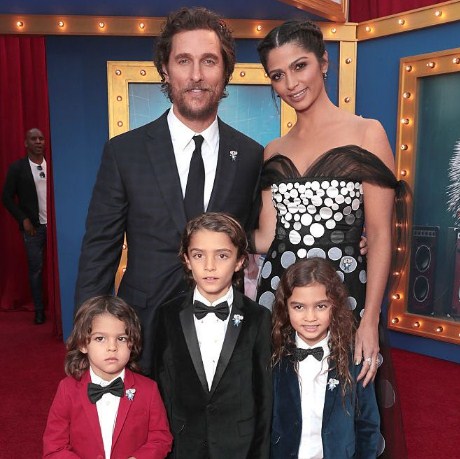 Matthew McConaughey with his Childrens