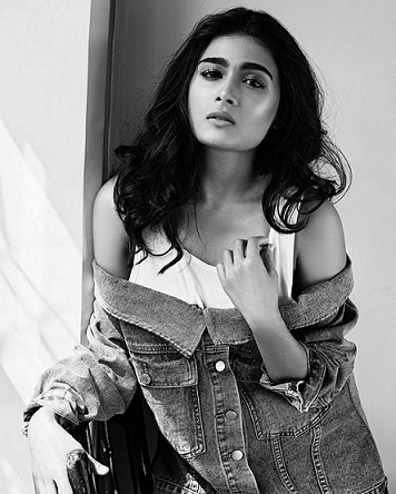 Shalini Pandey in a black and white photoshoot