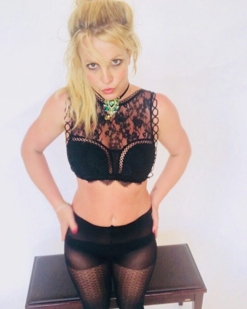 Britney Spears in black designer dress HD Biography