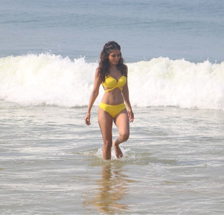 Hot Priya Banerjee in yellow bikini HD Image Biography Biographia
