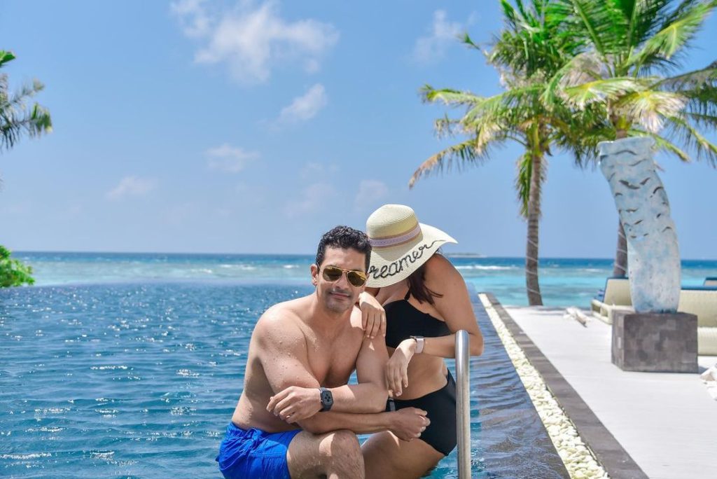 Neha Dhupia with her husband HD Picture