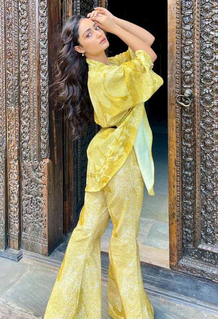 Hot Tridha Choudhury in yellow salvar suit HD Picture Biographia