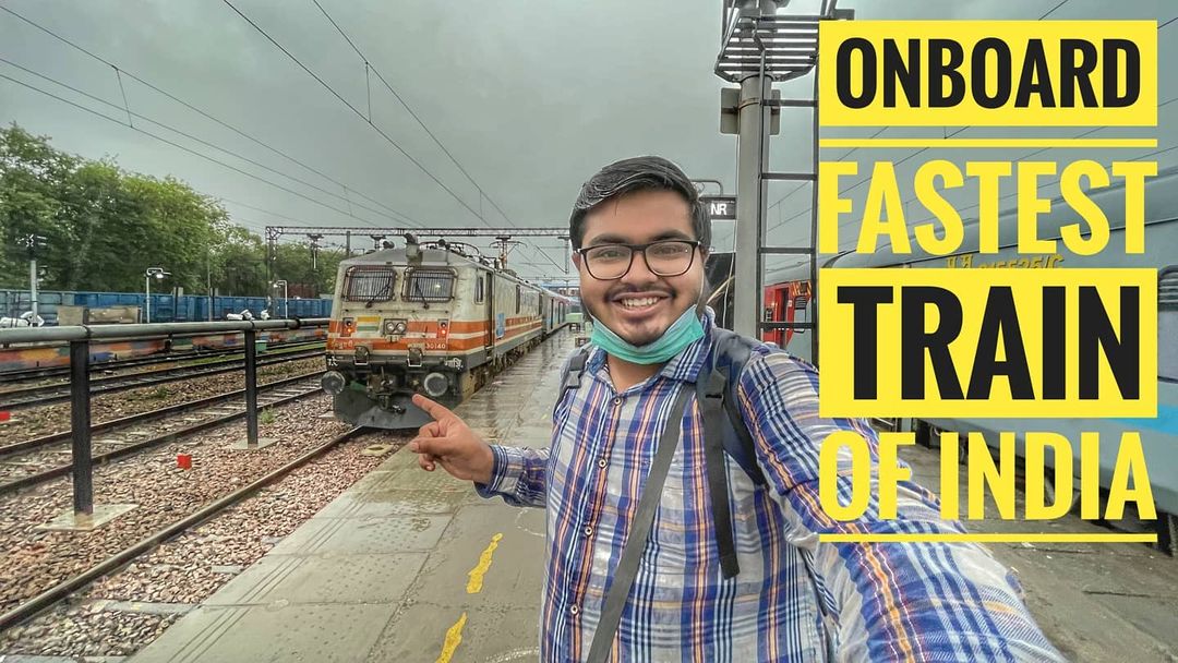 Soumit Bhattacharya creator of Travel with Soumit YouTube Channel shooting his Travel Vlog at Hazrat Nizamuddin Railway Station