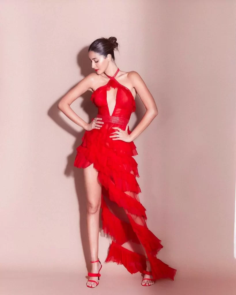 Ananya Pandey looks stunning in Red gown photoshoot HD Picture