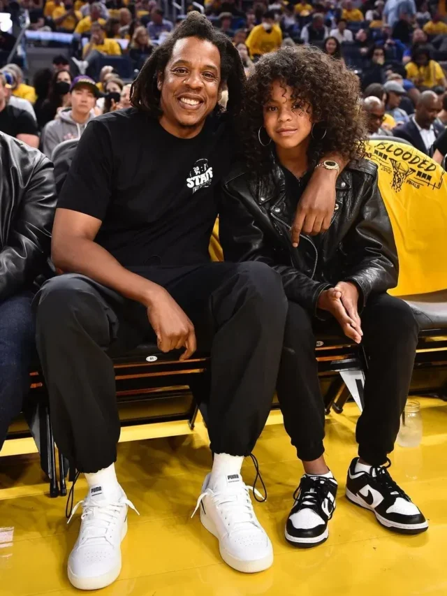 Exclusive: Blue Ivy joins Dad-Z courtside.