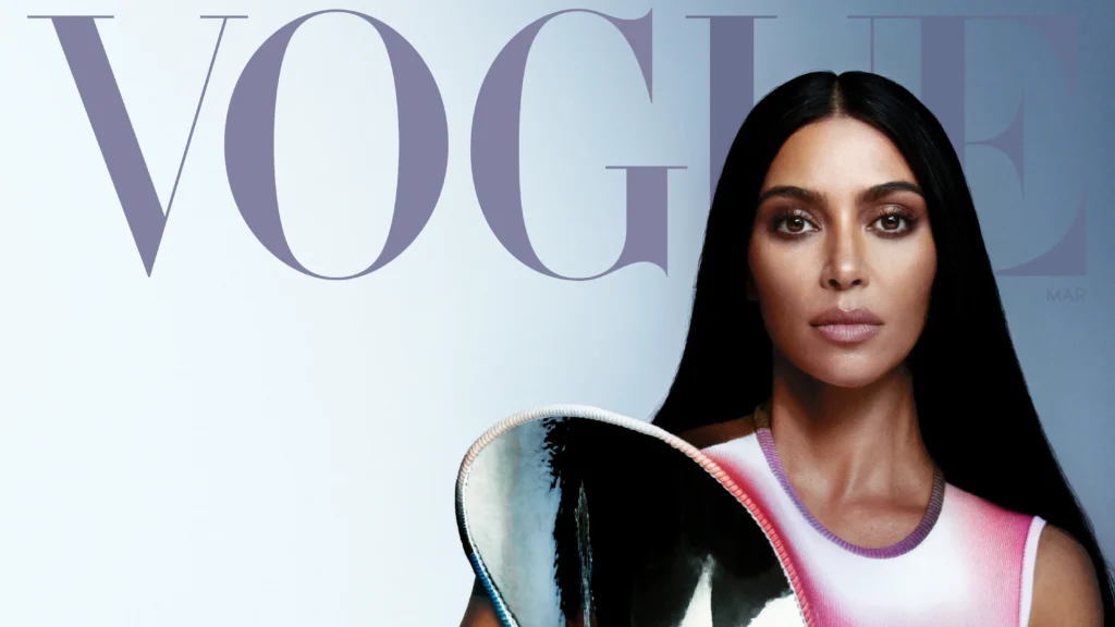 Kim Kardashian on cover page Vogue